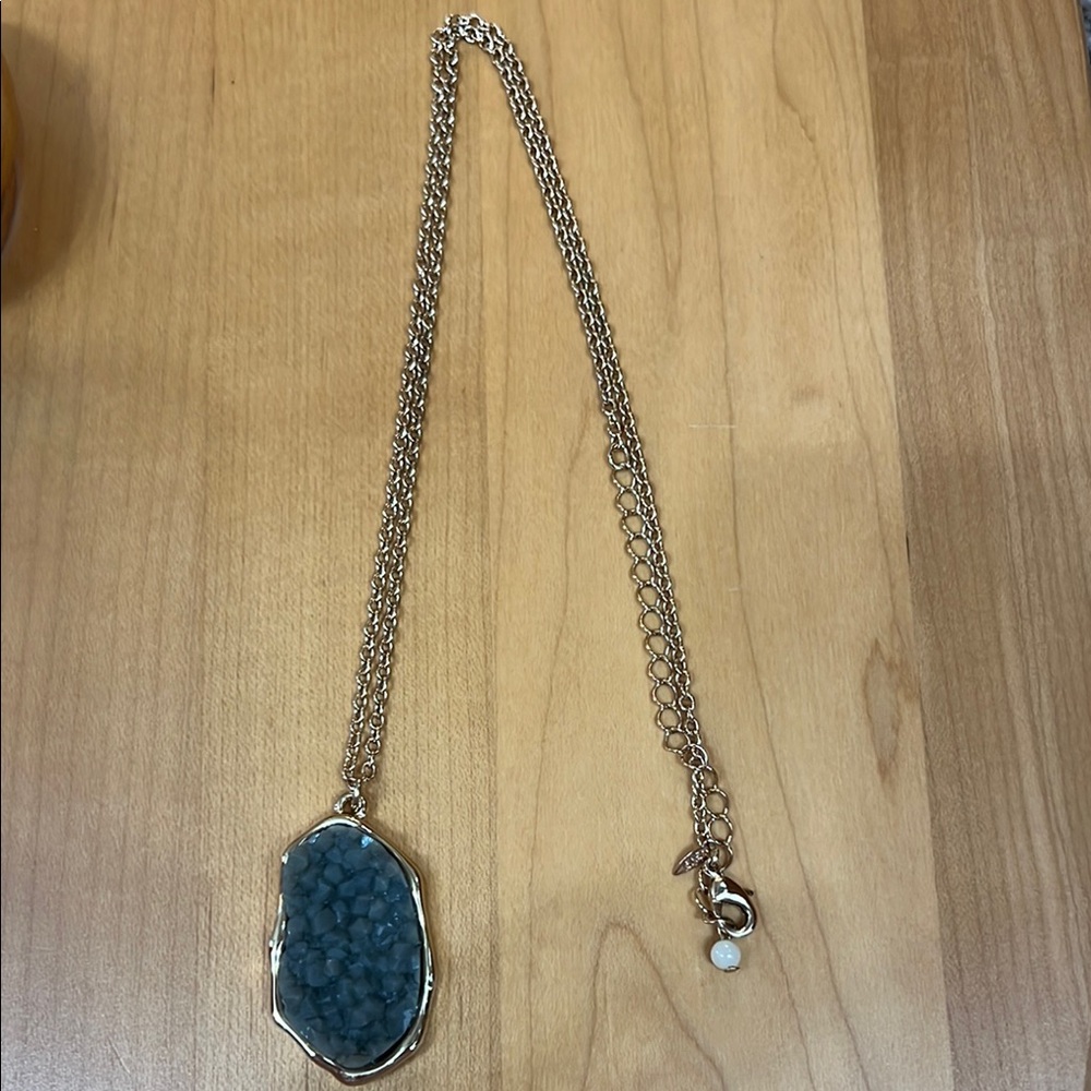 BOGO FREE • Gold and Gray Pendant Necklace
